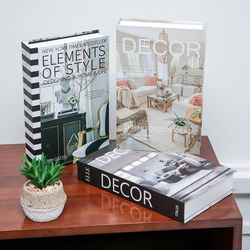 3-Piece Decorative Faux Book Set
