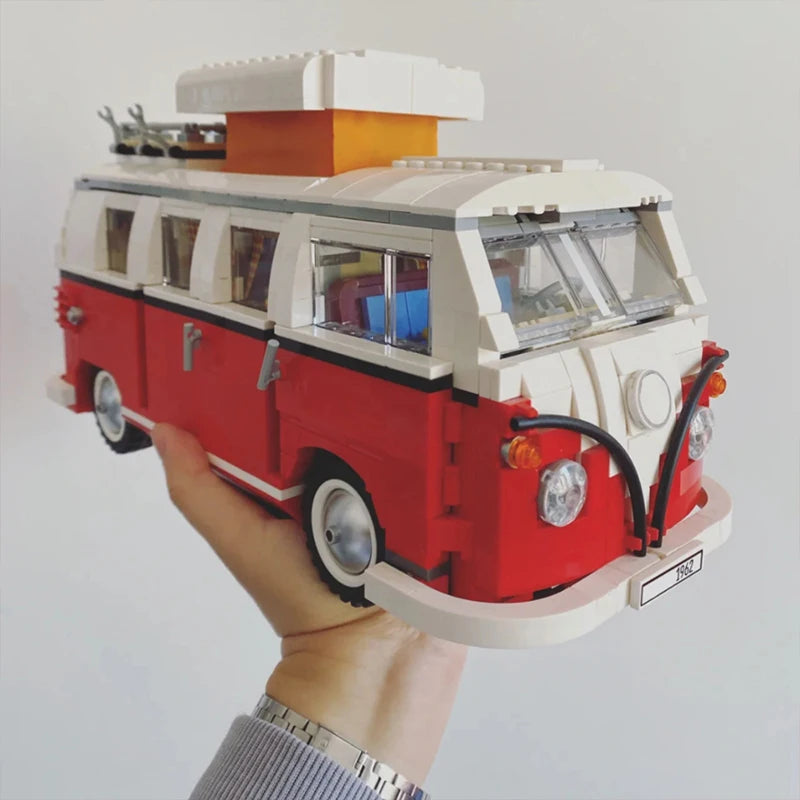 Classic T1 Camper Van Building Set - 1332 Pieces