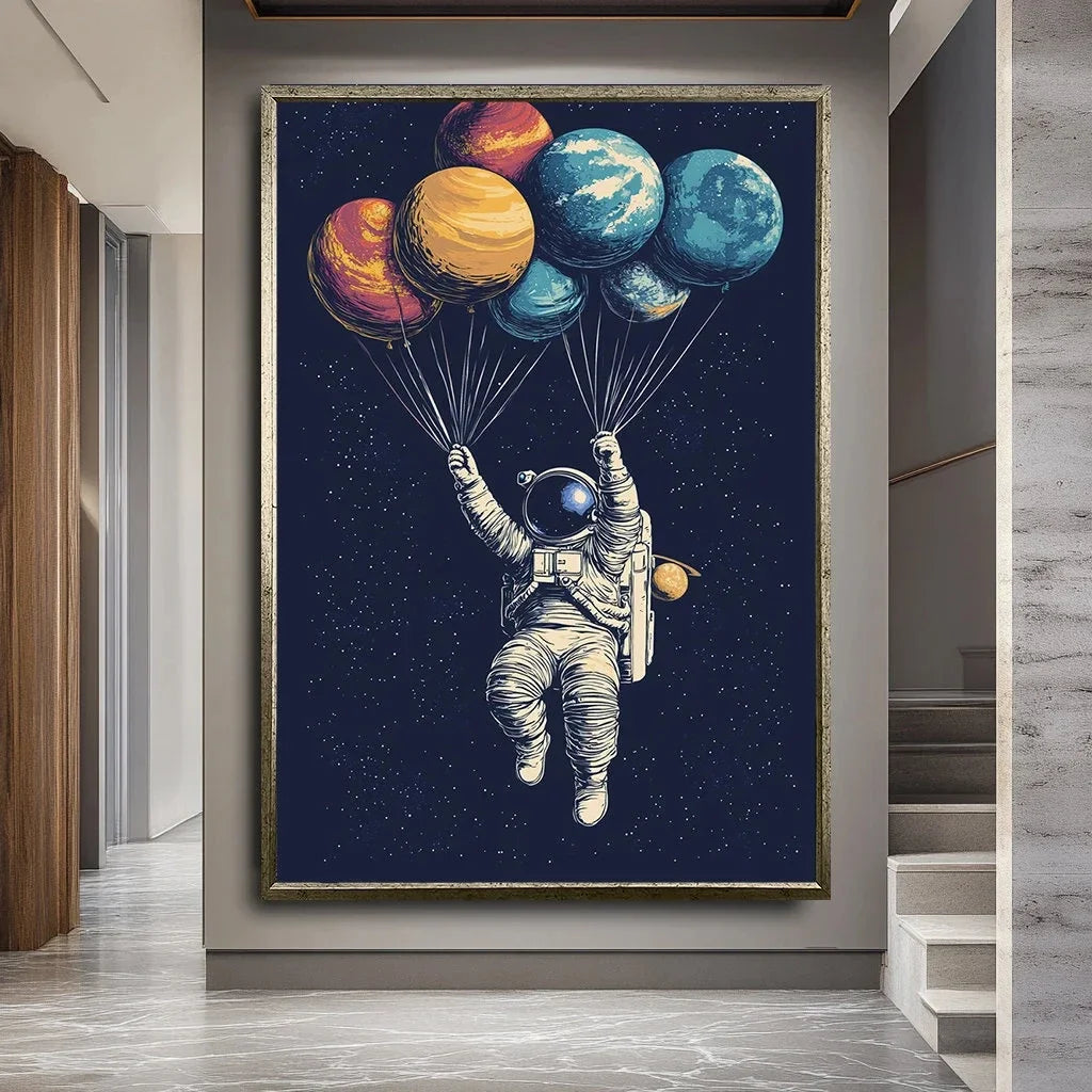 Retro Solar System Wall Art