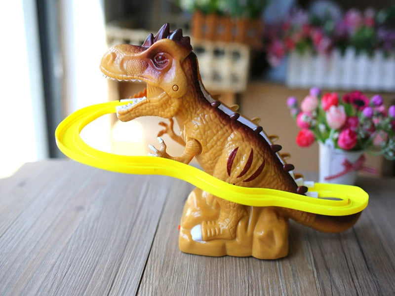 Electric Climbing Dinosaur Track Toy - Interactive Glowing Dinosaurs